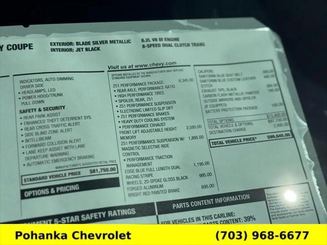 2026 Chevrolet Corvette Stingray Coupe, 3LT, RWD