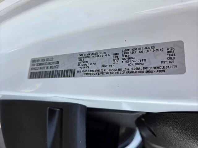 2021 Ram ProMaster Cargo Van High Roof 159" WB EXT