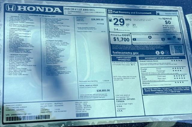 2026 Honda CR-V EX-L AWD