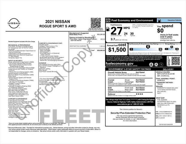 2021 Nissan Rogue Sport S AWD Xtronic CVT
