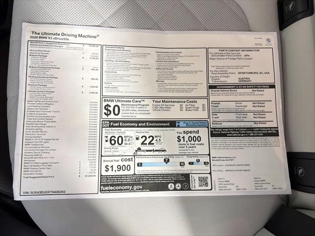 2026 BMW X5 xDrive50e
