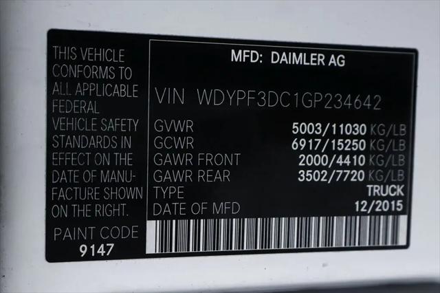 2016 Freightliner Sprinter High  Roof