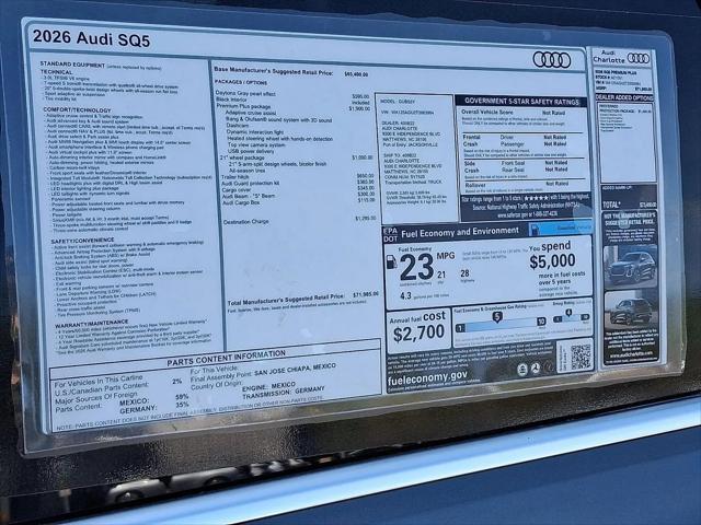 2026 Audi SQ5 Premium Plus TFSI quattro S tronic
