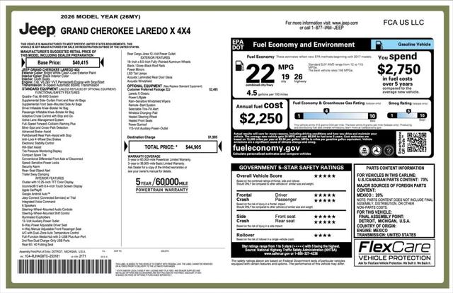2026 Jeep Grand Cherokee Altitude 4x4