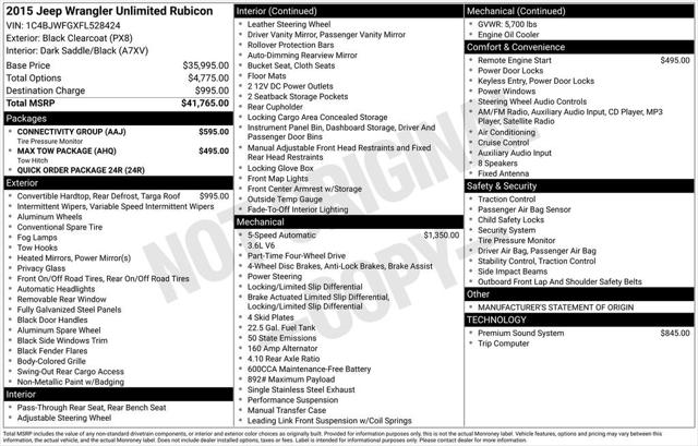 2015 Jeep Wrangler Unlimited Rubicon