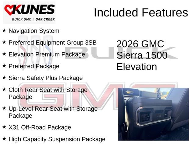 2026 GMC Sierra 1500 Crew Cab, Short Bed, Elevation, 4WD