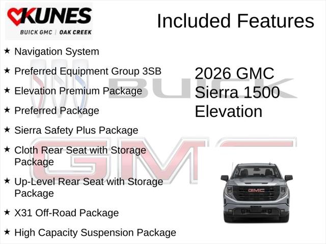 2026 GMC Sierra 1500 Crew Cab, Short Bed, Elevation, 4WD