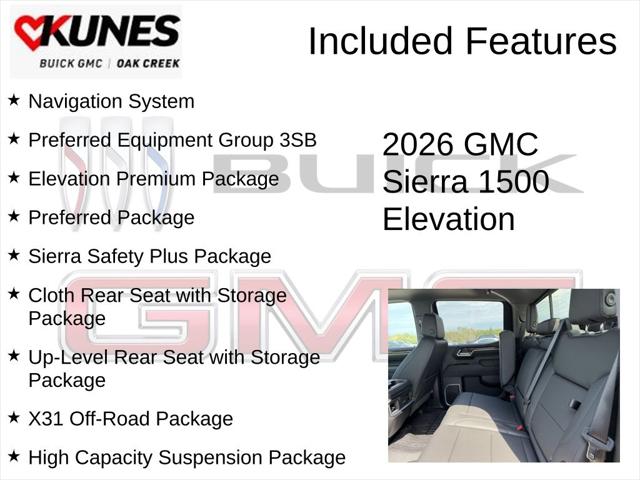 2026 GMC Sierra 1500 Crew Cab, Short Bed, Elevation, 4WD