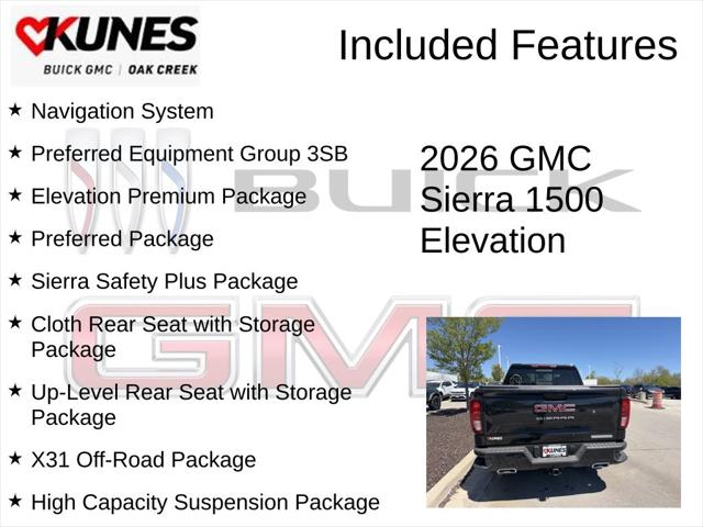 2026 GMC Sierra 1500 Crew Cab, Short Bed, Elevation, 4WD