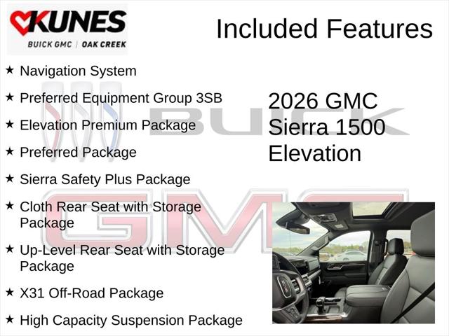 2026 GMC Sierra 1500 Crew Cab, Short Bed, Elevation, 4WD