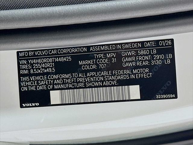2026 Volvo XC60 Plug-In Hybrid Black Edition Ultra, T8 AWD Electric/Gasoline, Dark