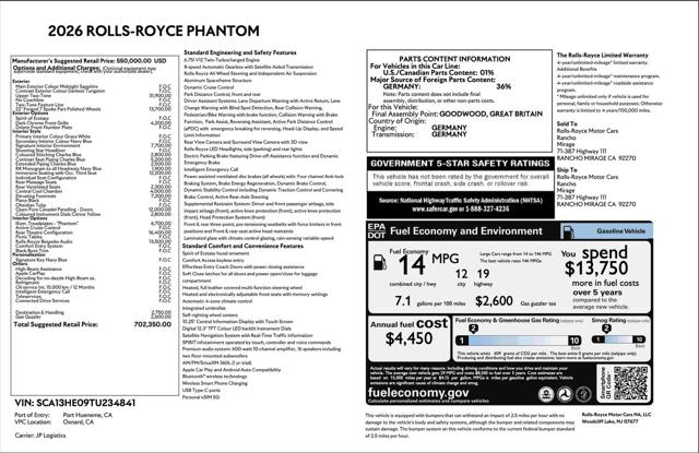 2026 Rolls-Royce Phantom Unknown