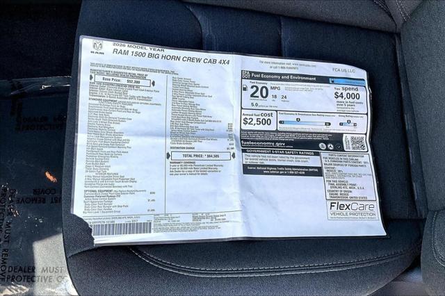 2026 Ram 1500 Big Horn Crew Cab 4x4 5'7" Box