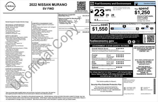 2022 Nissan Murano SV FWD