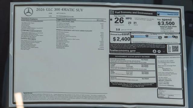 2026 Mercedes-Benz GLC GLC 300