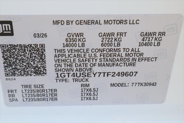 2026 GMC Sierra 3500HD Crew Cab, Long Bed, Pro Dual Rear Wheel, 4WD