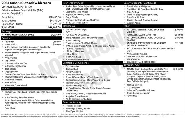 2023 Subaru Outback Wilderness