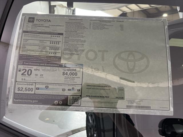 2026 Toyota Tundra Platinum Hybrid CrewMax 5.5' Bed