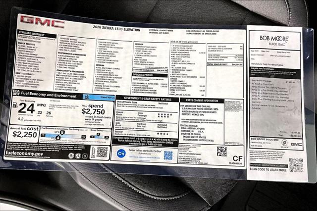 2026 GMC Sierra 1500 Crew Cab, Short Bed, Elevation, 4WD