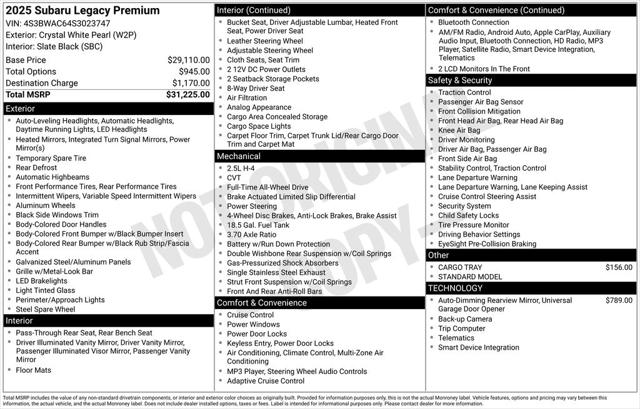2025 Subaru Legacy Premium
