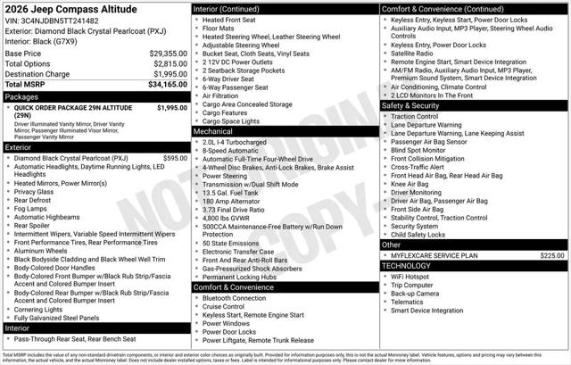 2026 Jeep Compass Latitude Altitude