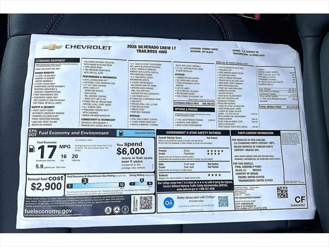 2026 Chevrolet Silverado 1500 4WD Crew Cab Short Bed LT Trail Boss