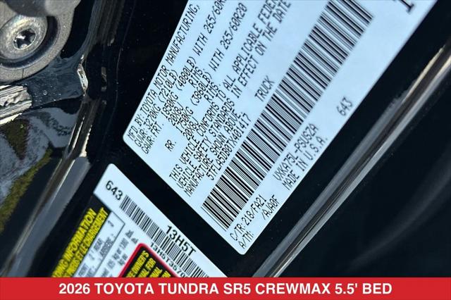 2026 Toyota Tundra SR5 CrewMax 5.5' Bed