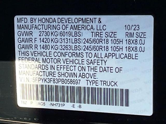 2023 Honda Ridgeline Black Edition