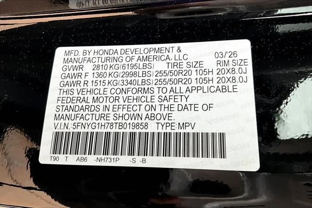 2026 Honda Pilot Touring