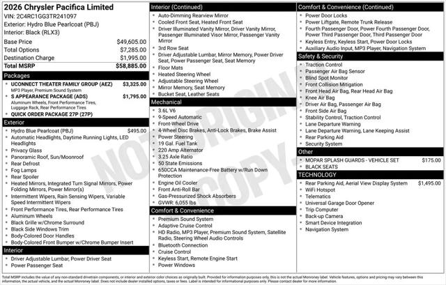 2026 Chrysler Pacifica Limited