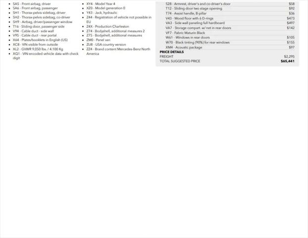 2024 Mercedes-Benz Sprinter 2500 Standard Roof 4-Cyl Diesel HO