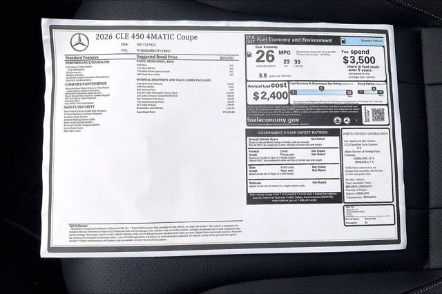 2026 Mercedes-Benz CL CLE 450