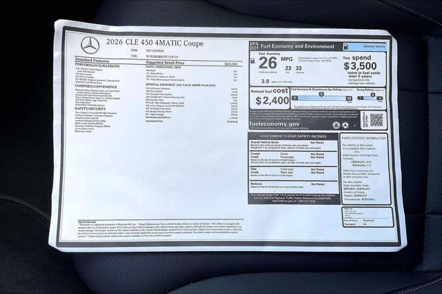 2026 Mercedes-Benz CL CLE 450