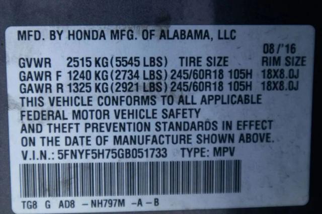 2016 Honda Pilot EX-L