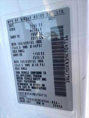 2021 Nissan NV200 Compact Cargo SV Xtronic CVT