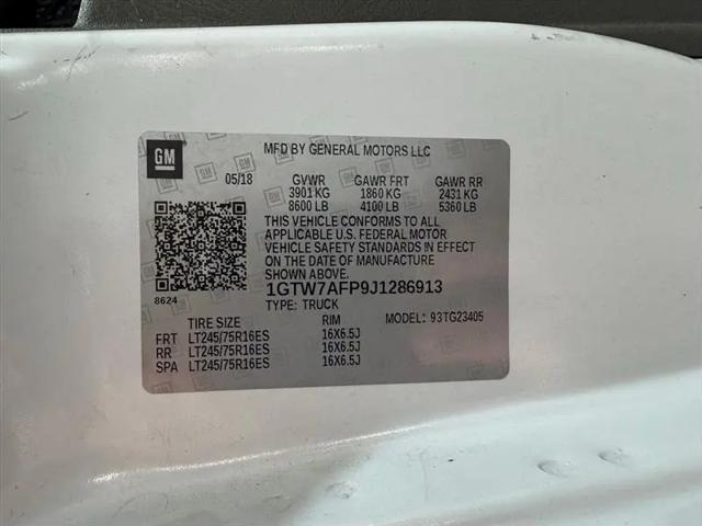 2018 GMC Savana 2500 Work Van