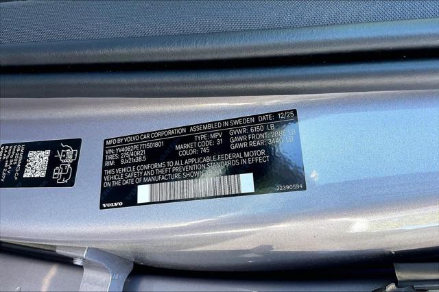 2026 Volvo XC90 Plus, B6 AWD Gas (mild hybrid), Gasoline, Bright, 7 Seats