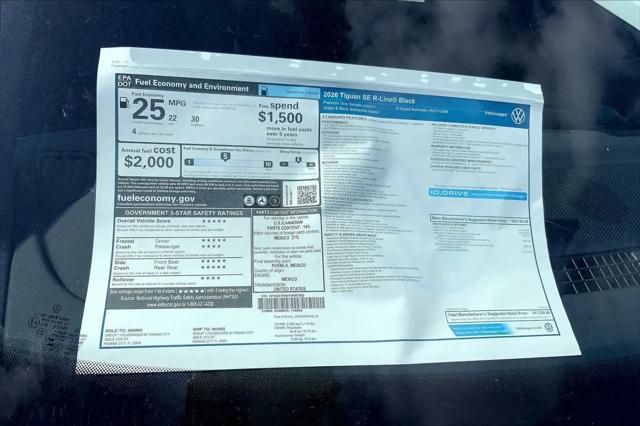 2026 Volkswagen Tiguan SE R-Line Black