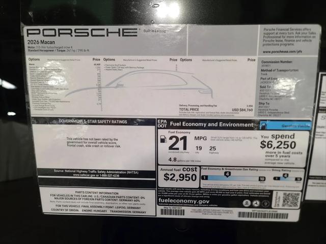 2026 Porsche Macan Macan