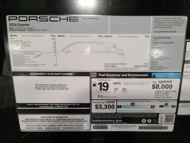 2026 Porsche Cayenne Cayenne