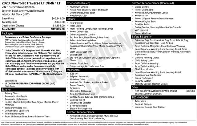 2023 Chevrolet Traverse AWD LT Cloth