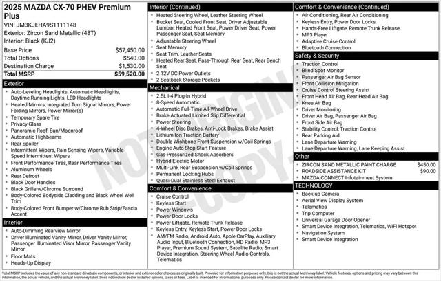 2025 Mazda CX-70 Premium Plus Package