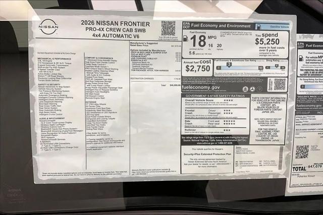 2026 Nissan Frontier Crew Cab PRO-4X 4x4