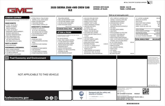 2020 GMC Sierra 2500HD 4WD Crew Cab Standard Bed SLE