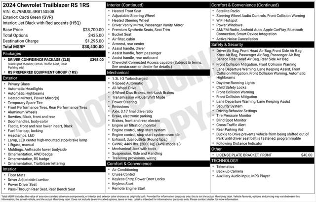 2024 Chevrolet TrailBlazer AWD RS