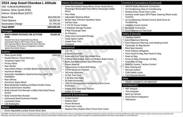 2024 Jeep Grand Cherokee L Altitude 4x4