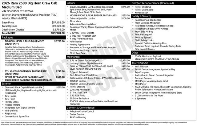 2026 Ram 2500 Big Horn Crew Cab 4x4 64 Box
