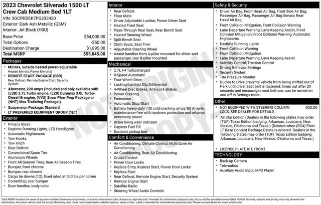 2023 Chevrolet Silverado 1500 4WD Crew Cab Standard Bed LT