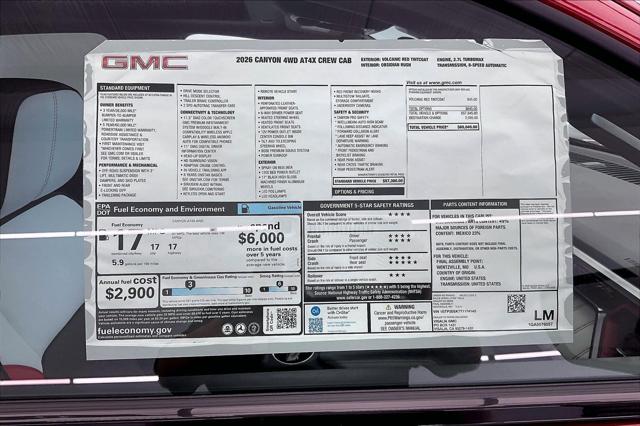 2026 GMC Canyon AT4X, 4WD