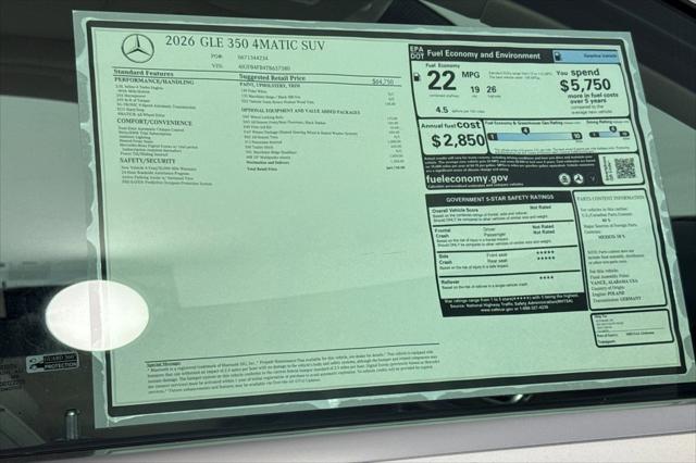 2026 Mercedes-Benz GLE GLE 350 4MATIC